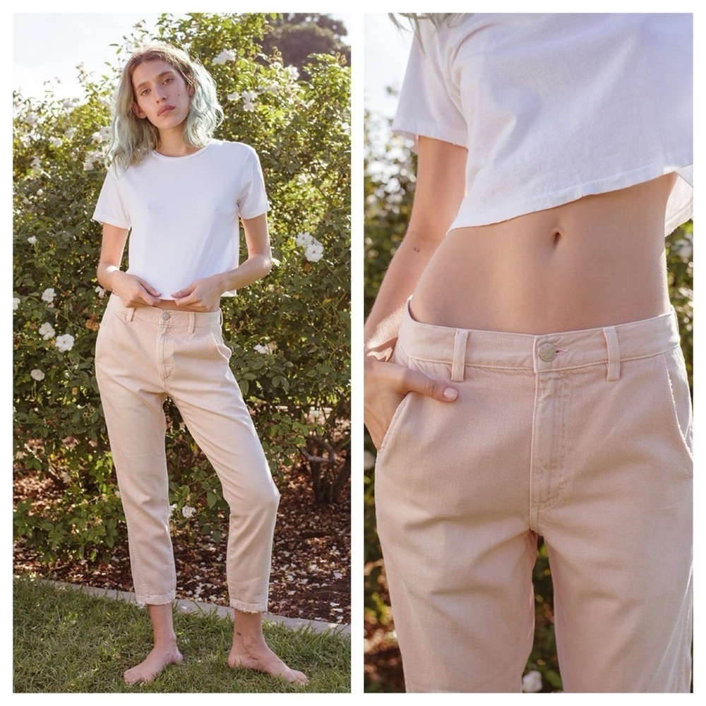 AMO Slouch Trouser in Pale Pink – Size 26